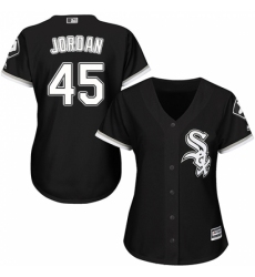 Women's Majestic Chicago White Sox #45 Michael Jordan Replica Black Alternate Home Cool Base MLB Jersey