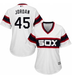 Women's Majestic Chicago White Sox #45 Michael Jordan Replica White 2013 Alternate Home Cool Base MLB Jersey