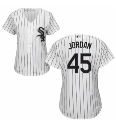 Women's Majestic Chicago White Sox #45 Michael Jordan Replica White Home Cool Base MLB Jersey