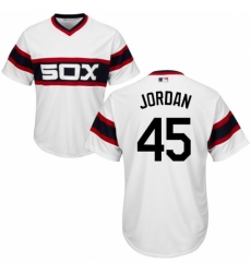 Youth Majestic Chicago White Sox #45 Michael Jordan Authentic White 2013 Alternate Home Cool Base MLB Jersey