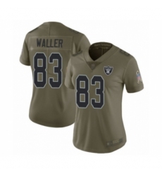 Women's Oakland Raiders #83 Darren Waller Limited Olive 2017 Salute to Service Football Jersey