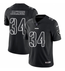 Men's Nike Oakland Raiders #34 Bo Jackson Limited Black Rush Impact NFL Jersey