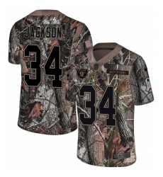 Men's Nike Oakland Raiders #34 Bo Jackson Limited Camo Rush Realtree NFL Jersey