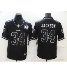 Men's Oakland Raiders #34 Bo Jackson Black 60th Anniversary Vapor Untouchable Limited Jersey