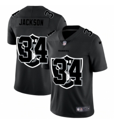 Men's Oakland Raiders #34 Bo Jackson Black Nike Black Shadow Edition Limited Jersey