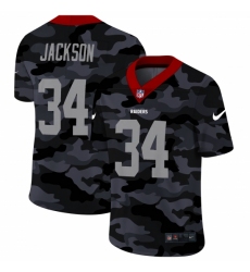 Men's Oakland Raiders #34 Bo Jackson Camo 2020 Nike Limited Jersey