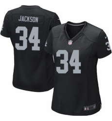 Women's Nike Oakland Raiders #34 Bo Jackson Game Black Team Color NFL Jersey