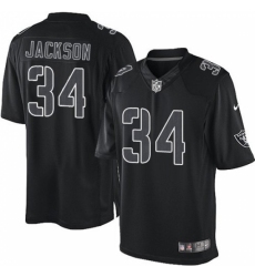 Youth Nike Oakland Raiders #34 Bo Jackson Limited Black Impact NFL Jersey