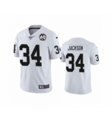 Youth Oakland Raiders #34 Bo Jackson White 60th Anniversary Vapor Untouchable Limited Player 100th Season Football Jersey