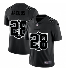 Men's Oakland Raiders #28 Josh Jacobs Black Nike Black Shadow Edition Limited Jersey