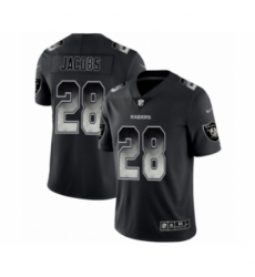 Men's Oakland Raiders #28 Josh Jacobs Black Smoke Fashion Limited Football Jersey