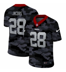 Men's Oakland Raiders #28 Josh Jacobs Camo 2020 Nike Limited Jersey