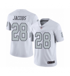 Men's Oakland Raiders #28 Josh Jacobs Limited White Rush Vapor Untouchable Football Jersey