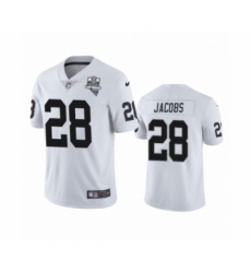 Men's Oakland Raiders #28 Josh Jacobs White 2020 Inaugural Season Vapor Limited Jersey