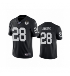 Youth Oakland Raiders #28 Josh Jacobs Black 60th Anniversary Vapor Untouchable Limited Player 100th Season Football Jersey