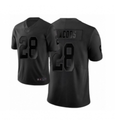 Youth Oakland Raiders #28 Josh Jacobs Limited Black City Edition Football Jersey