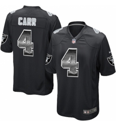 Men's Nike Oakland Raiders #4 Derek Carr Limited Black Strobe NFL Jersey