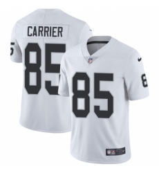 Men's Nike Oakland Raiders #85 Derek Carrier White Vapor Untouchable Limited Player NFL Jersey
