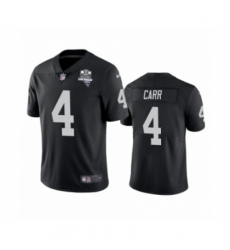 Men's Oakland Raiders #4 Derek Carr Black 2020 Inaugural Season Vapor Limited Jersey