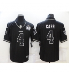 Men's Oakland Raiders #4 Derek Carr Black 60th Anniversary Vapor Untouchable Limited Jersey