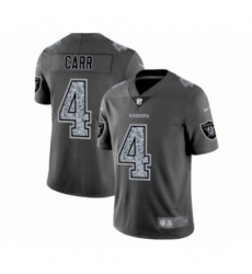 Men's Oakland Raiders #4 Derek Carr Limited Gray Static Fashion Limited Football Jersey