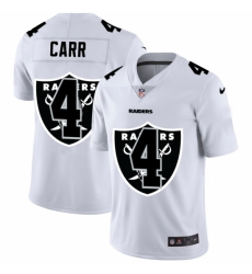 Men's Oakland Raiders #4 Derek Carr White Nike White Shadow Edition Limited Jersey