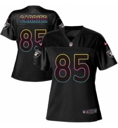 Women Nike Oakland Raiders #85 Derek Carrier Game Black Fashion NFL Jersey
