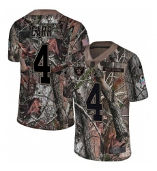 Youth Nike Oakland Raiders #4 Derek Carr Limited Camo Rush Realtree NFL Jersey