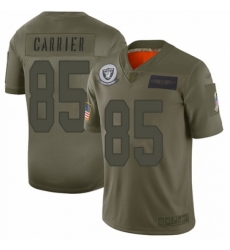 Youth Oakland Raiders #85 Derek Carrier Limited Camo 2019 Salute to Service Football Jersey