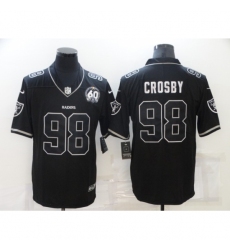 Men's Oakland Raiders #98 Maxx Crosby Black 60th Anniversary Vapor Untouchable Limited Jersey