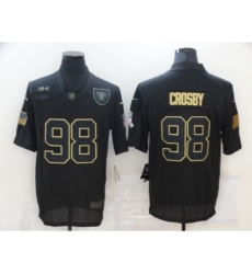 Men's Oakland Raiders #98 Maxx Crosby Black Nike 2020 Salute To Service Limited Jersey
