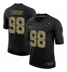 Men's Oakland Raiders #98 Maxx Crosby Camo 2020 Salute To Service Limited Jersey