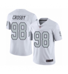 Men's Oakland Raiders #98 Maxx Crosby Elite White Rush Vapor Untouchable Football Jersey