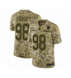 Men's Oakland Raiders #98 Maxx Crosby Limited Camo 2018 Salute to Service Football Jersey