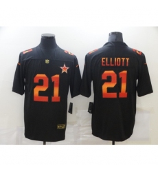 Men's Dallas Cowboys #21 Ezekiel Elliott Black colorful Nike Limited Jersey