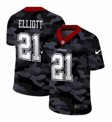 Men's Dallas Cowboys #21 Ezekiel Elliott Camo 2020 Nike Limited Jersey
