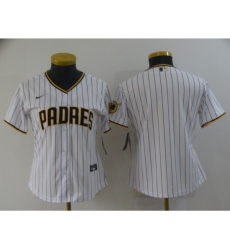 Women's Nike San Diego Padres Blank White Brown Home Stitched Baseball Jersey