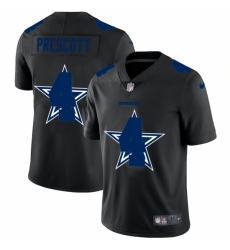 Men's Dallas Cowboys #4 Dak Prescott Black Nike Black Shadow Edition Limited Jersey