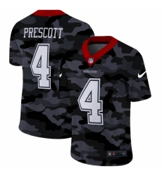 Men's Dallas Cowboys #4 Dak Prescott Camo 2020 Nike Limited Jersey