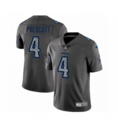 Men's Dallas Cowboys #4 Dak Prescott Limited Gray Static Fashion Limited Football Jersey
