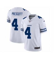 Men's Dallas Cowboys #4 Dak Prescott White Team Logo Cool Edition Jersey