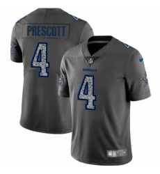 Men's Nike Dallas Cowboys #4 Dak Prescott Gray Static Vapor Untouchable Limited NFL Jersey