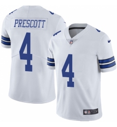 Men's Nike Dallas Cowboys #4 Dak Prescott White Vapor Untouchable Limited Player NFL Jersey