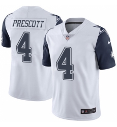 Youth Nike Dallas Cowboys #4 Dak Prescott Limited White Rush Vapor Untouchable NFL Jersey