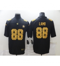 Men's Dallas Cowboys #88 CeeDee Lamb Black Nike Leopard Print Limited Jersey