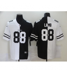 Men's Dallas Cowboys #88 CeeDee Lamb Black White Limited Split Fashion Football Jersey