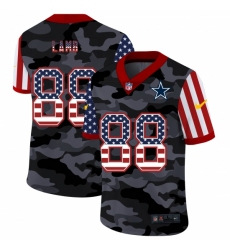 Men's Dallas Cowboys #88 CeeDee Lamb Camo Flag Nike Limited Jersey