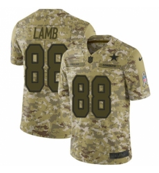 Men's Dallas Cowboys #88 CeeDee Lamb Camo Stitched Limited 2018 Salute To Service Jersey