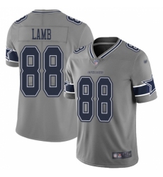 Men's Dallas Cowboys #88 CeeDee Lamb Gray Stitched Limited Inverted Legend Jersey