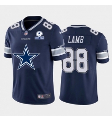 Men's Dallas Cowboys #88 CeeDee Lamb Navy Blue Nike Big Team Logo With Established In 1960 Patch Vapor Limited NFL Jersey